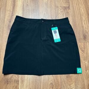 Eddie Bauer Womens Black Adventurer 2.0 Skort Short Skirt Stretch UPF 50 Size 12